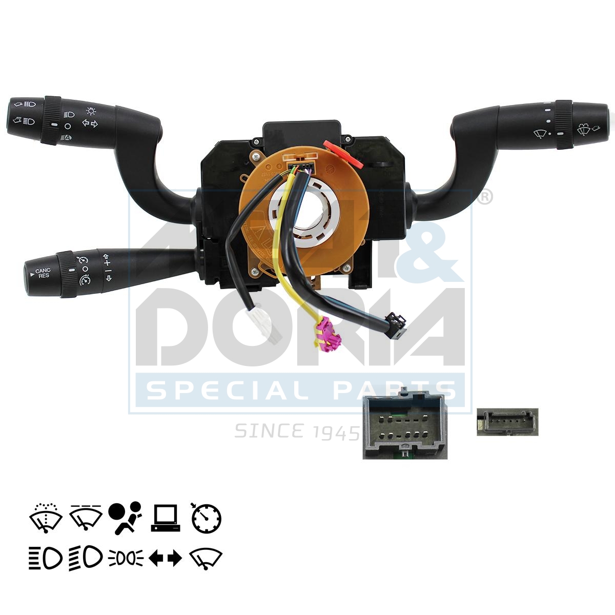 Steering column switch with clock spring 735690398 / 735643410 / 735604062 / 735590822 / 735756484 / 735690399 / 735590823 / 735604066 / 735679030 / 735643411